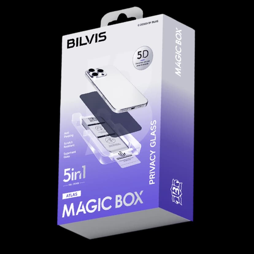 Newface Apple iPhone 13 Pro Max Bilvis 5in1 5D Magic Hayalet Cam Ekran Koruyucu