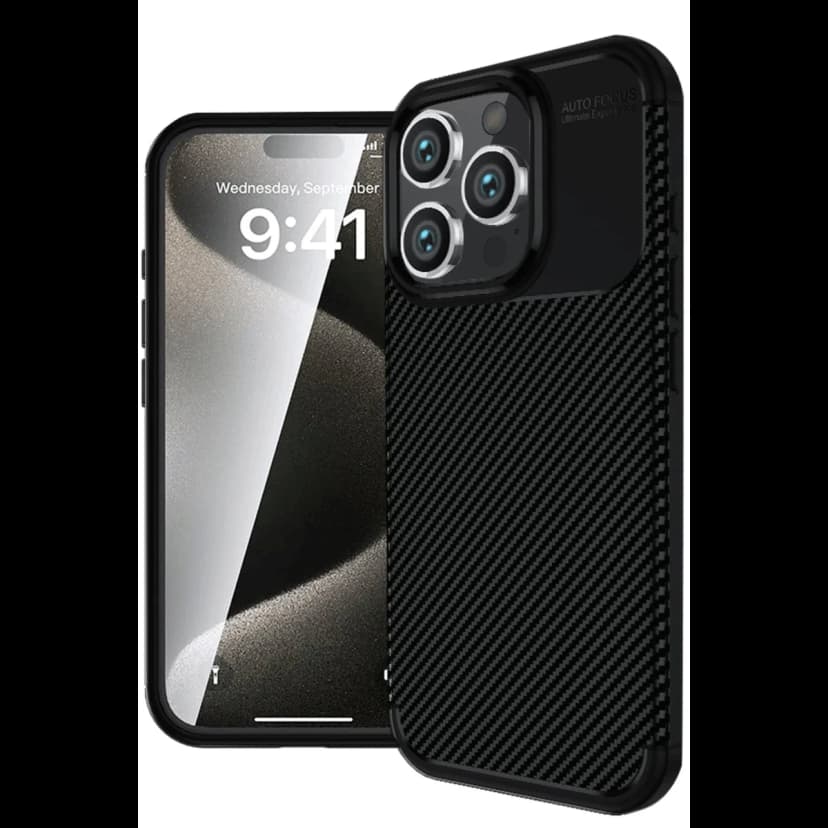 Newface Apple iPhone 16 Pro Kılıf Auto Focus Karbon Kapak