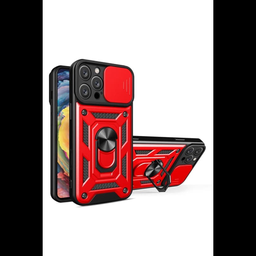 Newface Apple iPhone 16 Pro Kılıf Pars Lens Yüzüklü Silikon
