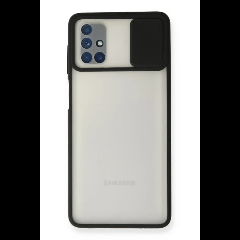 Newface Samsung Galaxy M51 Kılıf Palm Buzlu Kamera Sürgülü Silikon