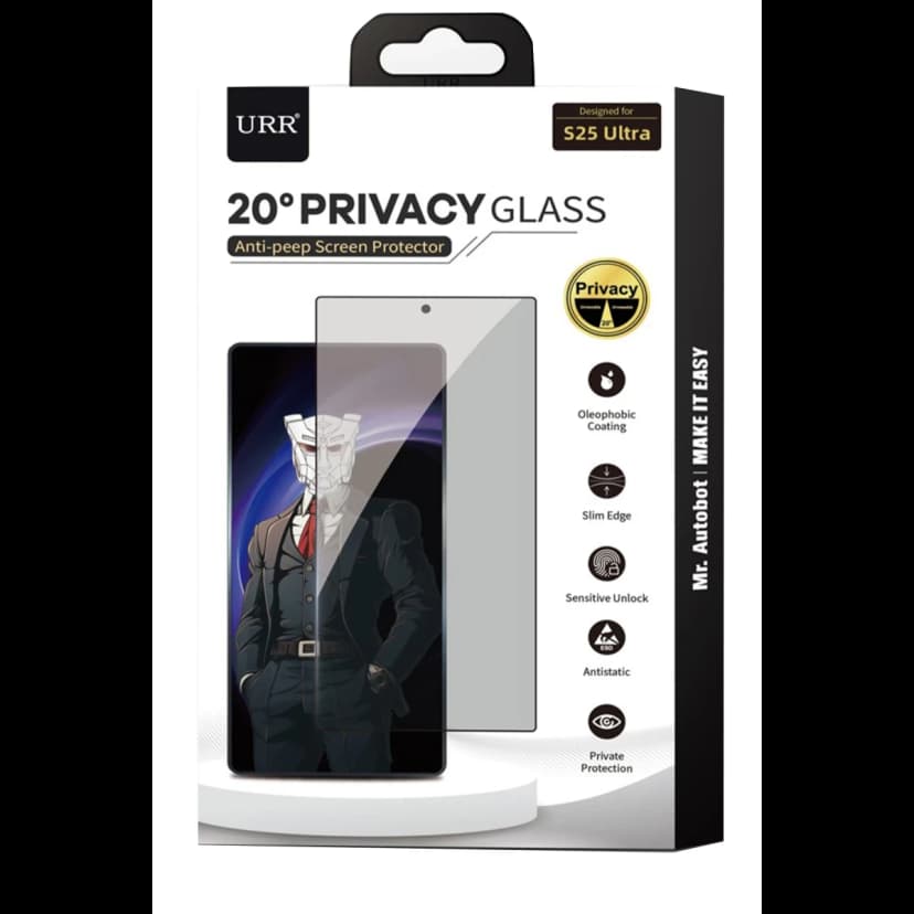 URR Samsung Galaxy S25 Plus 2.5D HD 20º Privacy Cam Ekran Koruyucu