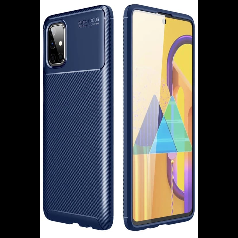 Newface Samsung Galaxy M51 Kılıf Auto Focus Karbon Kapak
