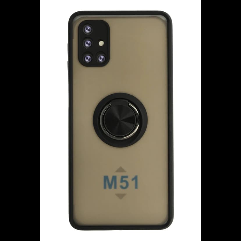 Newface Samsung Galaxy M51 Kılıf Montreal Yüzüklü Silikon Kapak