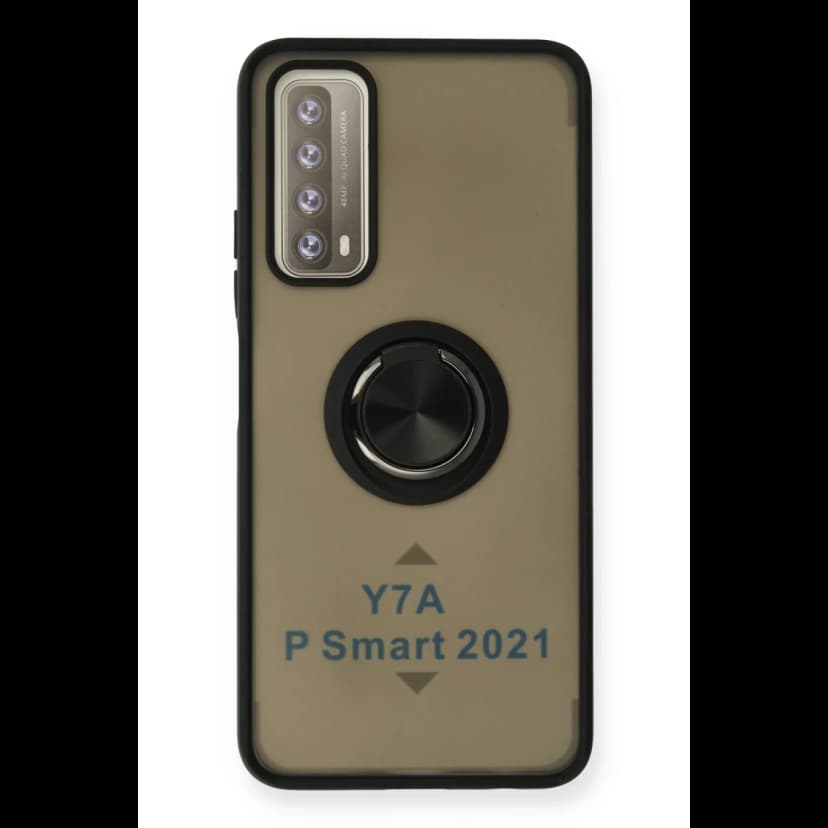 Newface Huawei P Smart 2021 Kılıf Montreal Yüzüklü Silikon Kapak