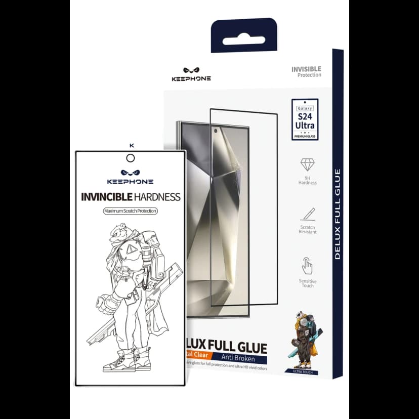 Keephone Samsung Galaxy S24 Ultra Delux Full Glue 2.5D Cam Ekran Koruyucu